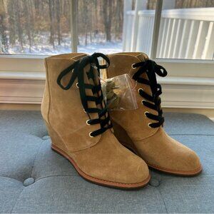 Kate Spade New York Saundra Suede Honey Wedged Boots